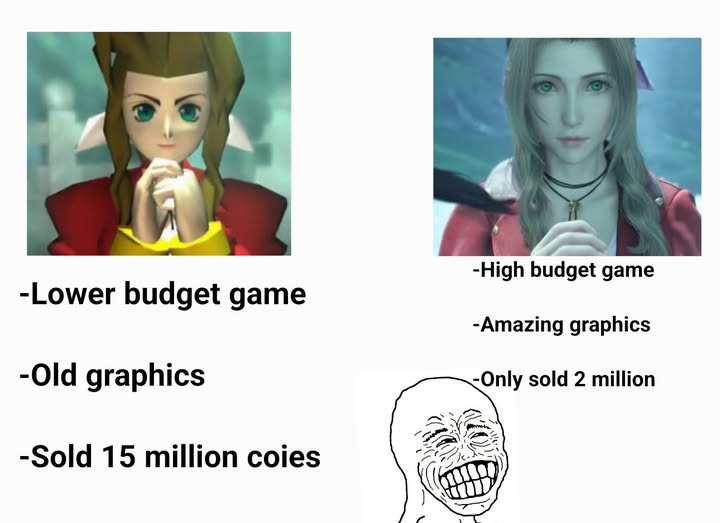 meme des ventes de ff7 Rebirth